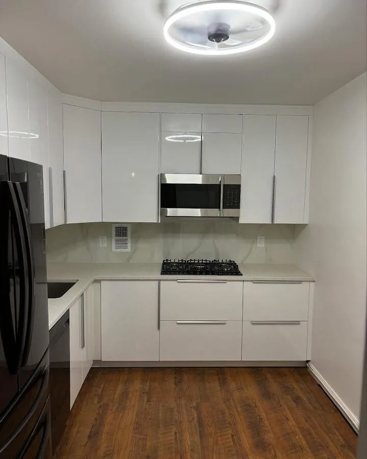 Renovated kitchen with quartz countertops in Claremont